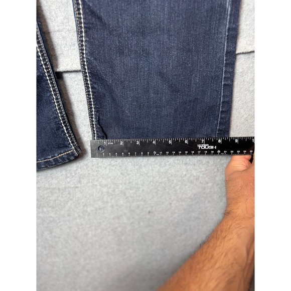 Maurices Jeans Womens 11/12 Stretch Embroidered Distressed Casual Blue - Picture 4 of 10